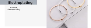 Detail of titanium steel bangle set in gold, rose gold and silver with rhinestones
