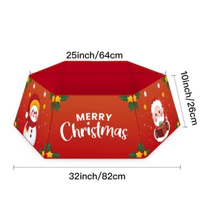 Rote Weihnachtsbaum-Manschette 32-Zoll-Dekoration mit festlichem Weihnachtsmann-Druck