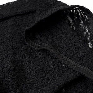 Jupe sexy en dentelle noire avec ourlet irrégulier et coupe sirène pour femmes