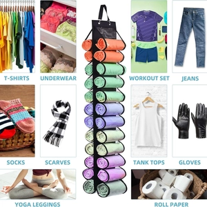 Organisateur suspendu 24 poches en PVC transparent pour pantalons de yoga et vêtements