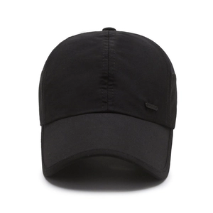 Berretto da baseball da uomo in mesh nero leggero con tessuto traspirante e visiera
