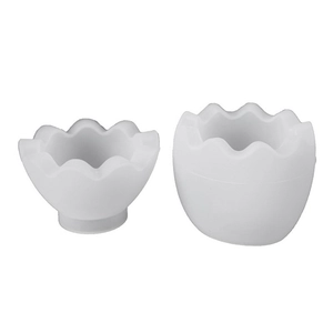 Eggshell shaped silicone mold set for DIY resin candles and handmade gypsum crafts