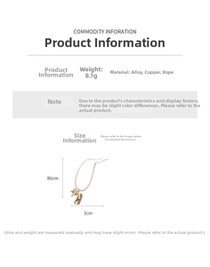 Size guide for horse tassel necklace showing 86cm length and 3cm pendant width details