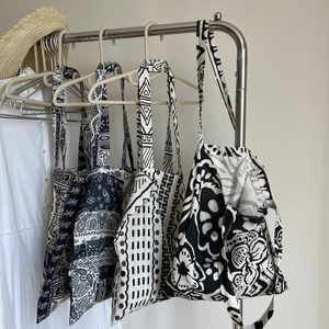 Sacs cabas en lin bohème avec motifs cachemire ethniques et imprimés géométriques