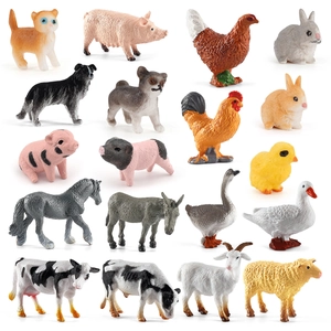Simulation Mini Farm Animal Figures Set Realistic Plastic Poultry Models For Kids Educational Learning Toy Desktop Decor