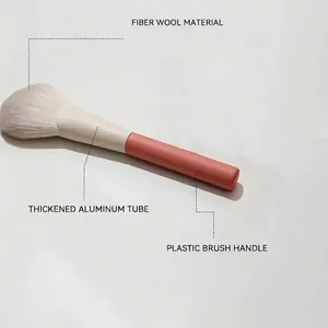 12-teiliges Make-up-Pinsel-Set mit weichen Fasern und korallenrosa Griffen für Gesicht