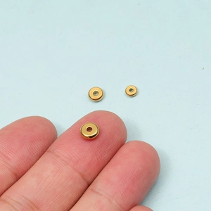 Golden stainless steel spacer beads in three sizes for DIY jewelry making and necklaces