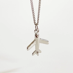 925 Sterling Silver Airplane Pendant Necklace For Women Minimalist Travel Style Fine Jewelry Dainty O-Chain