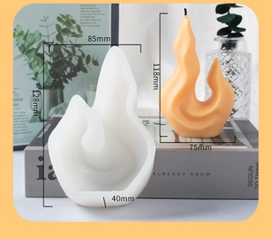 Dettagli dimensionali dello stampo in silicone a fiamma per candele corallo fai-da-te