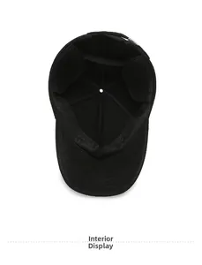 Inside view of men's winter baseball cap showing reinforced stitching and sweatband
