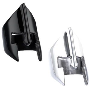 Vintage Spartan helmet stainless steel rings for men in black and silver metallic finish