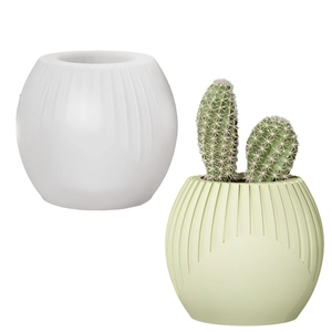 Vertical stripe silicone mold for succulent pots and aromatherapy candle cups