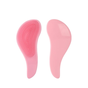 Set of two pink detangling massage brushes for wet and dry hair with soft bristles
