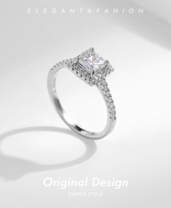 Macro shot of S925 sterling silver ring showing the S925 stamp and size 7 engraving
