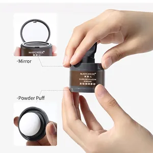 Hairline shadow powder with built-in mirror and sponge puff for natural hair repair