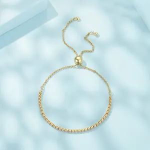 Eleganter S925 Sterling Silber Tennisarmband mit vergoldeter Oberfläche und Schiebeverschluss
