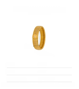Detail view of 18K gold plated stainless steel floral bracelet with 15mm width size specs