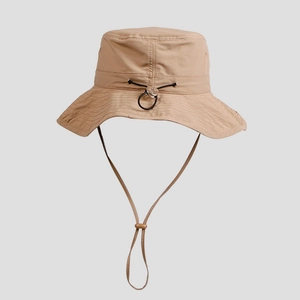 Chapeau Bob En Nylon À Séchage Rapide Léger Protection Solaire Extérieure Imperméable Randonnée Pêche Large Bord Mentonnière Réglable Pour Hommes Femmes