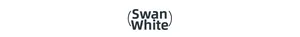 Detail showing text label for Swan White color variant on plain white background