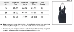 Guide des tailles détaillé pour robe en dentelle avec mesures buste, taille et hanches