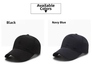 Dettaglio della rete traspirante sui cappellini da baseball nero e blu navy sportivi