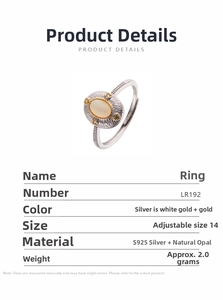 Macro detail of S925 sterling silver ring with natural opal stone and vintage finish