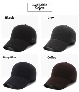 Berretti da baseball termici invernali con paraorecchie in nero, grigio, blu e caffè