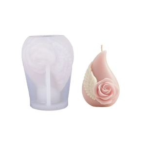 Silicone Mold Rose Wings Teardrop Shape For DIY Candle Making Aromatherapy Soap Plaster Craft Handmade Decorative Tools
