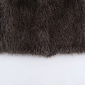Fashionable dark grey faux fur vest with a fluffy texture and premium fiber finish