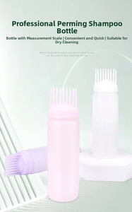Hair dye squeeze bottle with comb applicator brush and 120ml capacity scale markers
