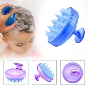 Cepillo de masaje de silicona para cuero cabelludo y lavado de cabello para bebés
