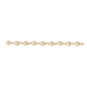 Christmas wooden bead garland with alternating sized beads for DIY home holiday decoration