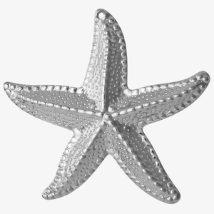 Polished 304 stainless steel starfish pendant with textured finish for DIY jewelry