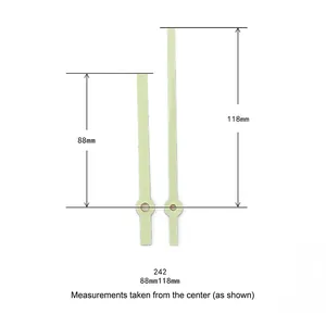 Luminous watch hand set with 88mm hour and 118mm minute hands for DIY clock repair