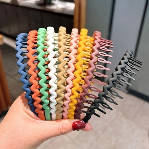 Wave Headband Matte Resin Non-Slip Teeth Anti-Slip Zigzag Hair Band For Face Washing Makeup Daily Styling Women Girls