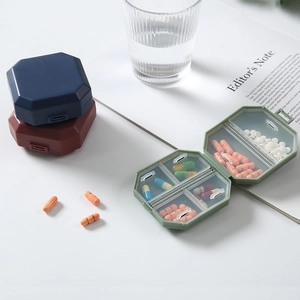 Portapillole Portatile Plastica PP Resistente All'umidità Organizzatore Medicinali Viaggio Settimanale Custodia Scomparto Ottagonale