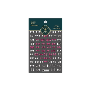 Adesivi per unghie 3D a rilievo TS-1433 con fiocchi rosa e bianchi, autoadesivi decori