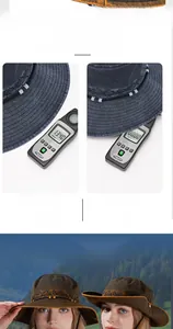 Test de protection UPF 50+ montrant 99% de blocage UV sur le chapeau en coton