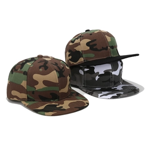 Amerikanische Retro-Camouflage-Snapback-Caps mit flachem Schirm im Streetstyle-Design