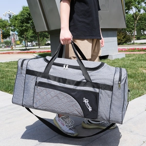 Travel Duffel Bag Oxford Cloth Foldable Large Capacity Gym Weekender Bag Sports Fitness Luggage With Diamond Lattice Pattern