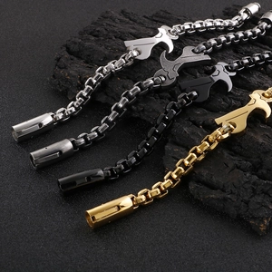 Hip hop stainless steel bracelets featuring creative wrench and hammer tool pendants in four colors