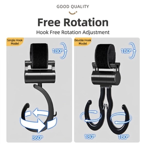 Universal electric bike hooks with 360-degree rotation and adjustable velcro straps