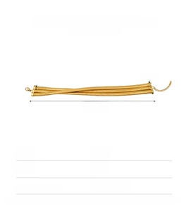 Detailed size specifications for multi-layered gold stainless steel choker necklace