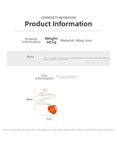 Detailed product specs of the amber heart pendant necklace with dimensions and weight