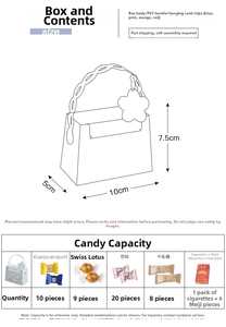 Detailed size chart and capacity guide for European style wedding candy gift boxes
