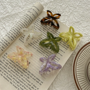 Butterfly Hair Claw Clip Acetate Hollow Out French Vintage Elegant Hair Accessories For Women Girls
