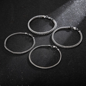 Bracelet Chaîne Spiga Blé Pour Hommes Acier Inoxydable Poli Bijoux Hip Hop Punk Avec Fermoir Mousqueton Unisexe