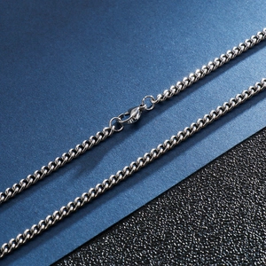 Professional silver cuban link chain for men in durable stainless steel finish