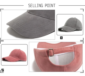 Detail view of the metal adjustment buckle and high-quality stitching on the fleece baseball cap