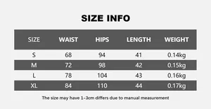 Detailed size chart for vintage high waist leather skirt including waist and hip data